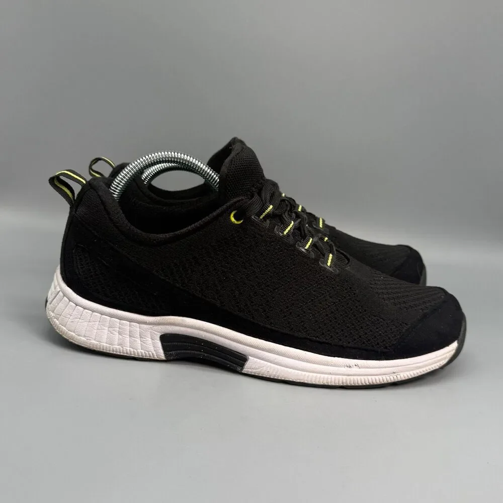 Orthofeet Coral Womens 11.5 Black Stretch Lace-Up Athletic Running Sneakers Shoe